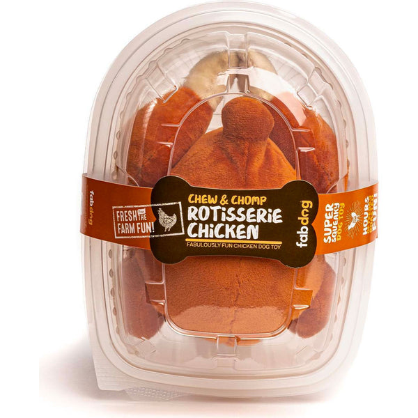 Fabdog Rotisserie Chicken Super-Squeaker Toy