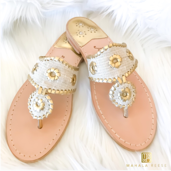 Isla Sandal - Ecru/Gold – Mahala Reese