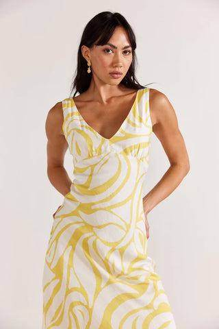 STAPLE THE LABEL Marisol Bias Maxi Dress | Yellow