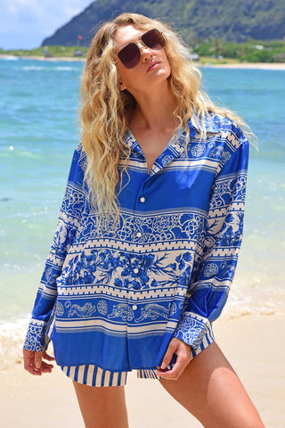 COOPER Let The Sun Shine Blouse | Blue Tiger