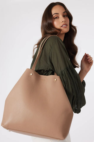 SABEN Carter Tote | Taupe + Taupe