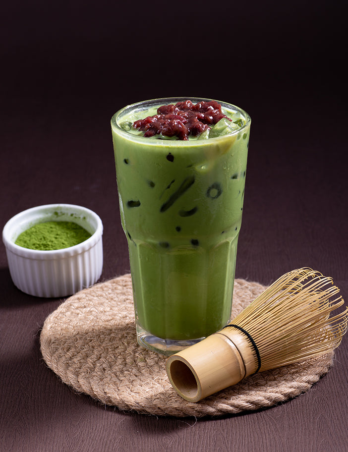 Matcha Latte with Red bean – Sunwide Bubble Tea