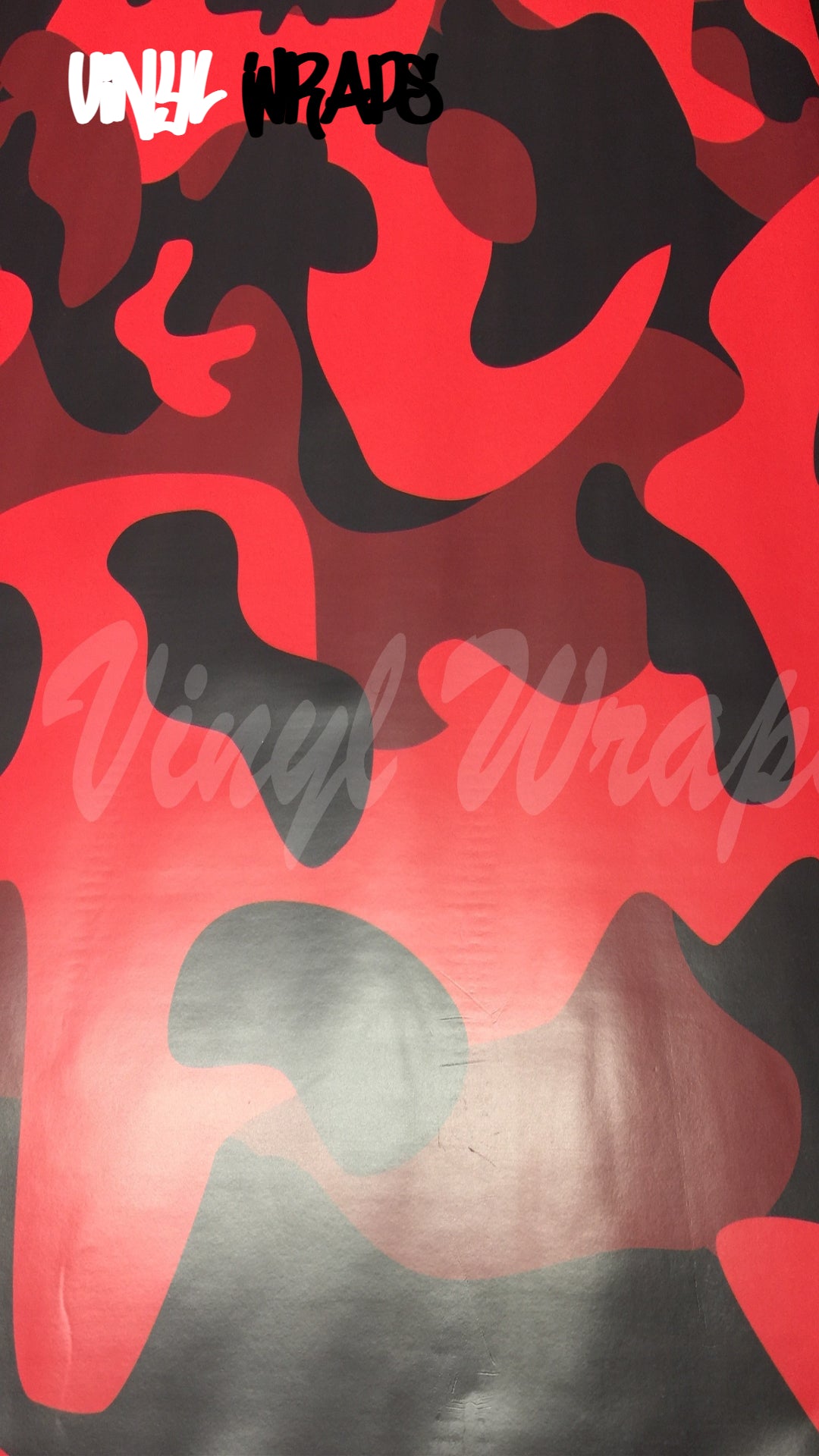 Red, Black and White Camo Vinyl Wrap with ADT - Chromatic Vinyl