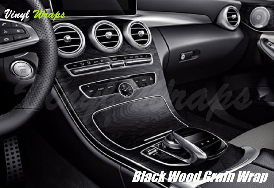 Black Wood Grain Vinyl Wrap