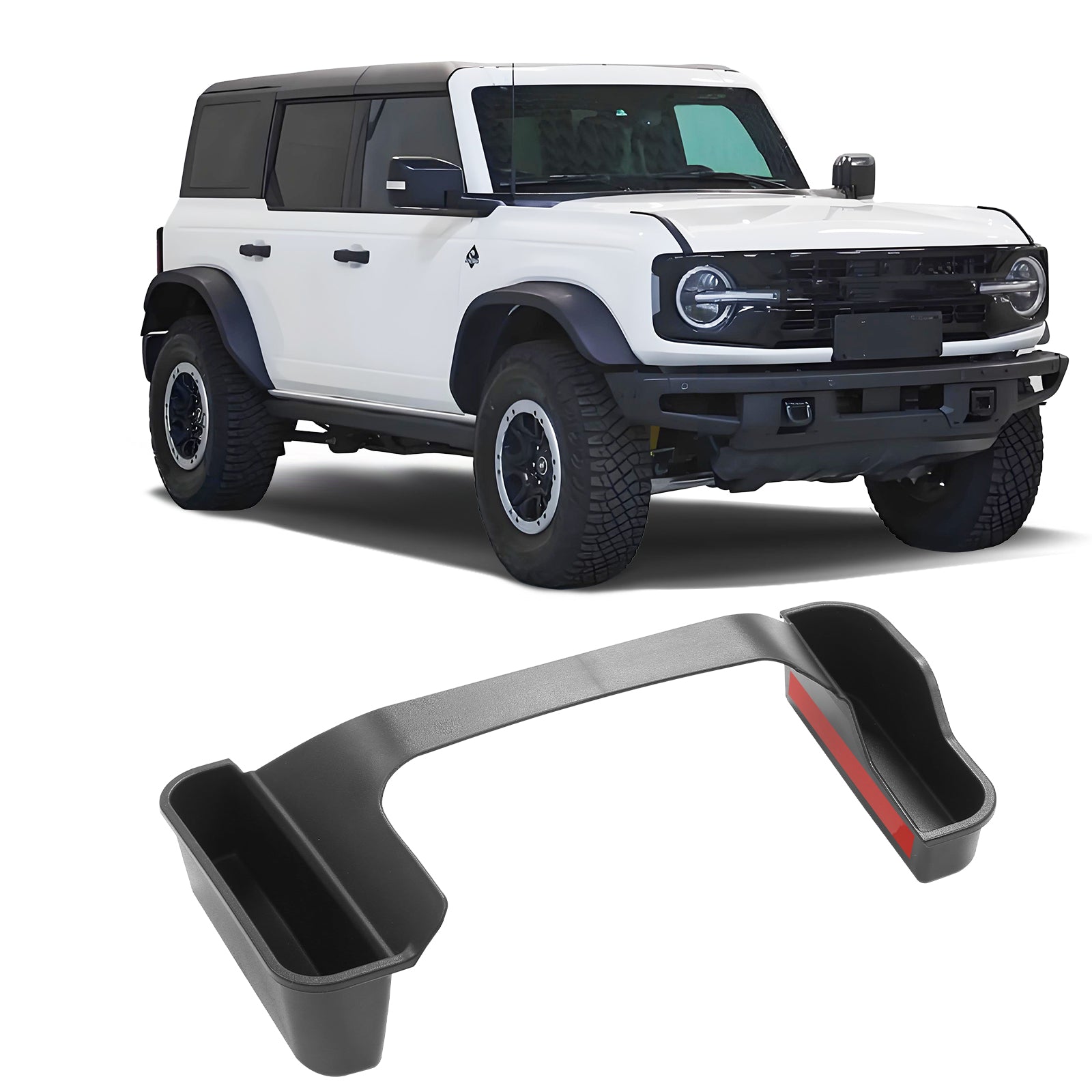 Ford Bronco 2/4-Door Center Console Side Storage Box - ABS Plastic