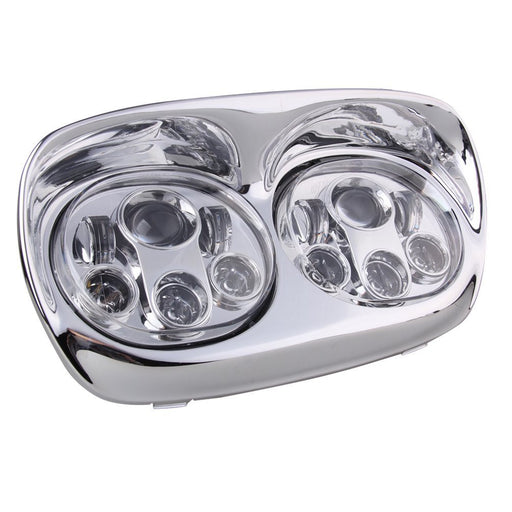 Black/Chrome Victory LED Motorcycle Headlights for Cross Country Vegas