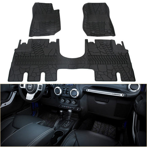 Jeep Wrangler Jku Front Rear Floor Liners Floor Mats 2014 2018