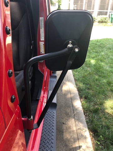 Jeep Wrangler JK Doors Off Doorless Side Mirrors Quick Release 07-2018