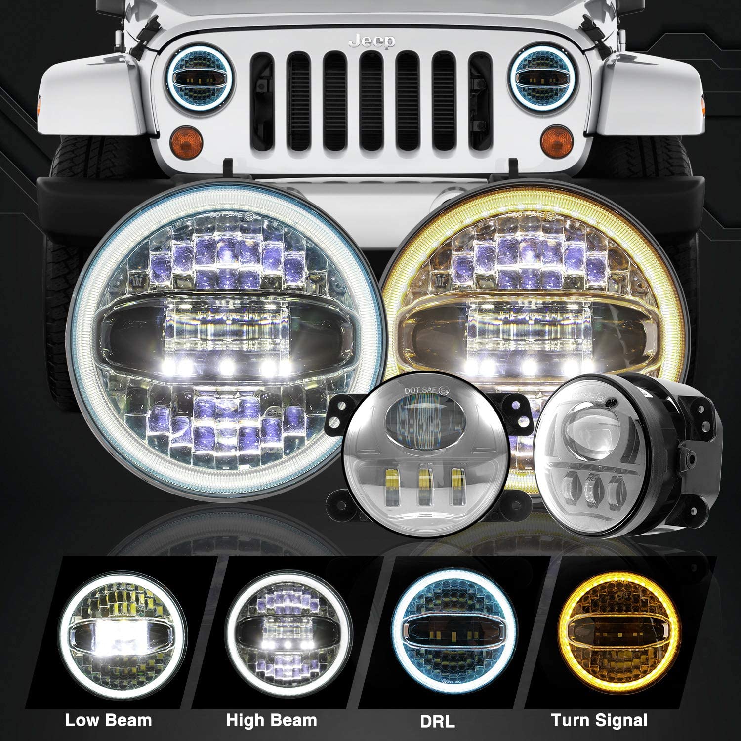 LED Lights and Accessories for 2007-2018 Jeep Wrangler JK