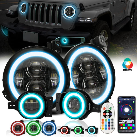 sunpie 7 led headlight for jeep wrangler