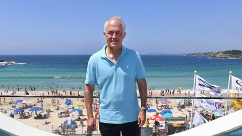 Malcolm Turnbull at North Bondi Surf Life Saving Club in Sydney. Photo: Mick Tsikas