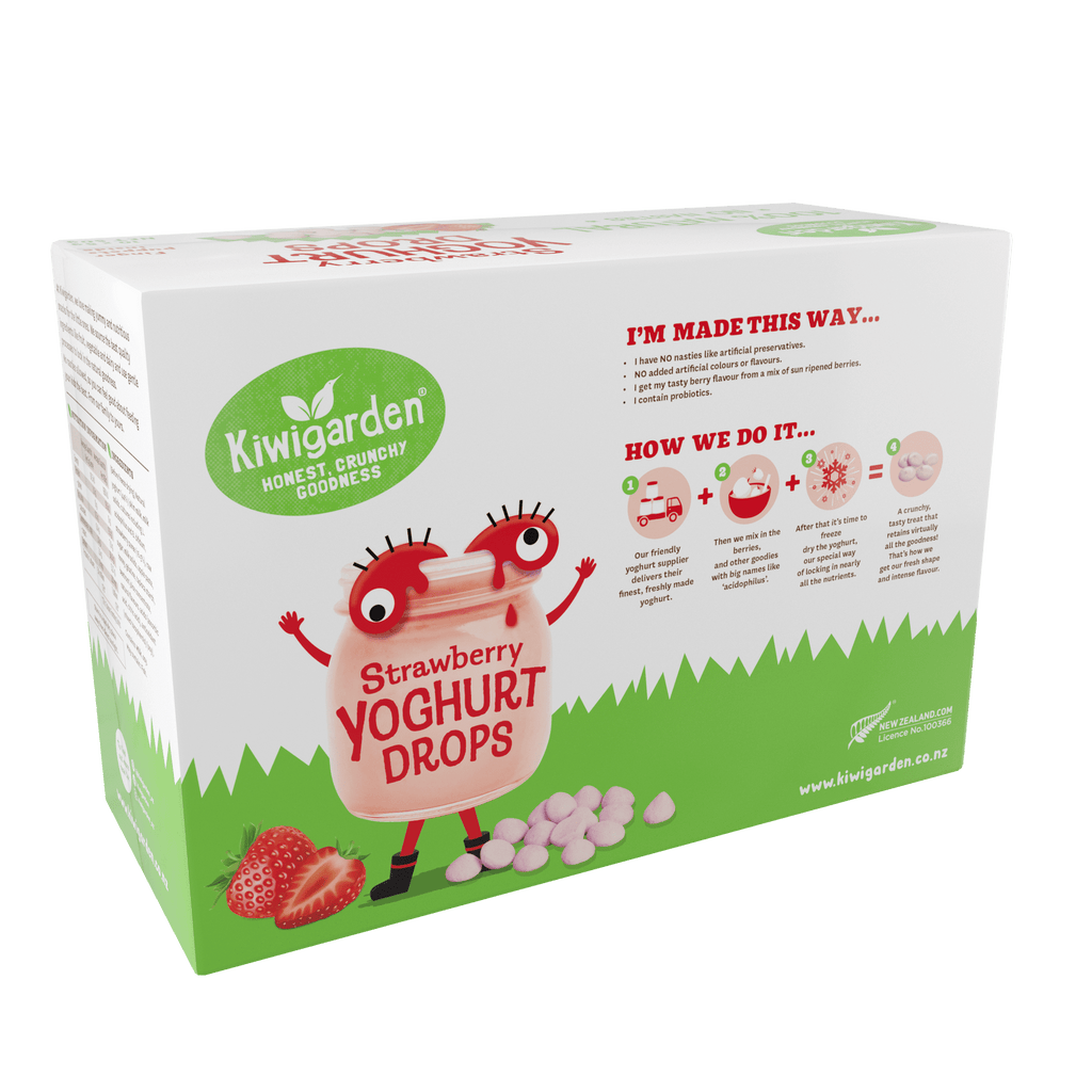 Strawberry Yoghurt Drops 10x5g Kiwigarden