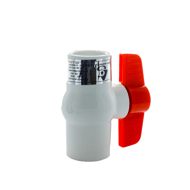 PVC Plastic Ball Valve - 1" (Slip)