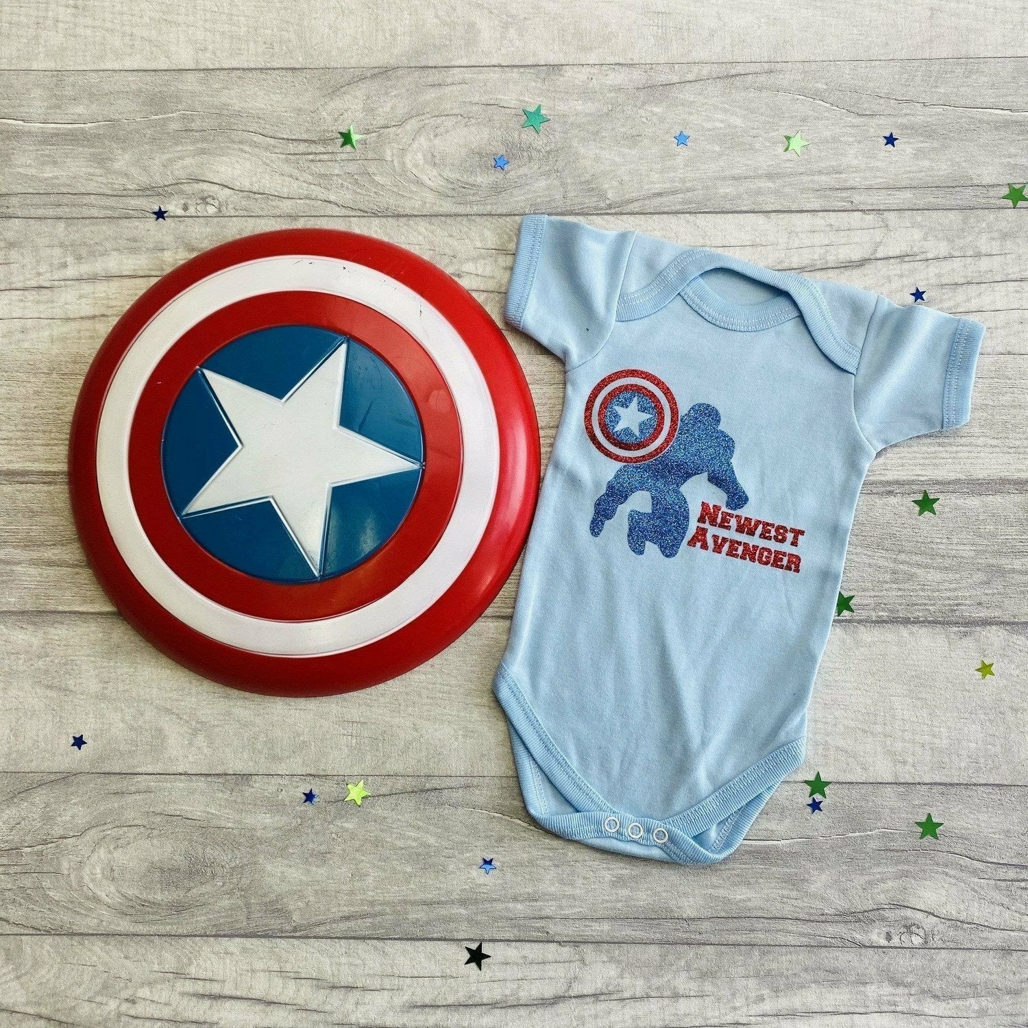Aantrekkingskracht plakboek fantoom Avenger Captain America Bodysuit – Little Secrets Clothing