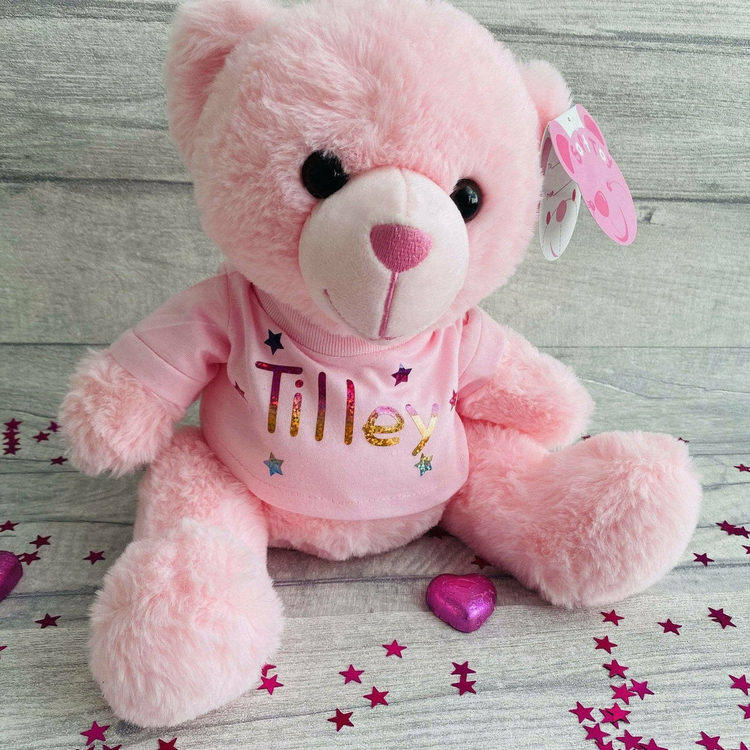 personalised new baby teddy