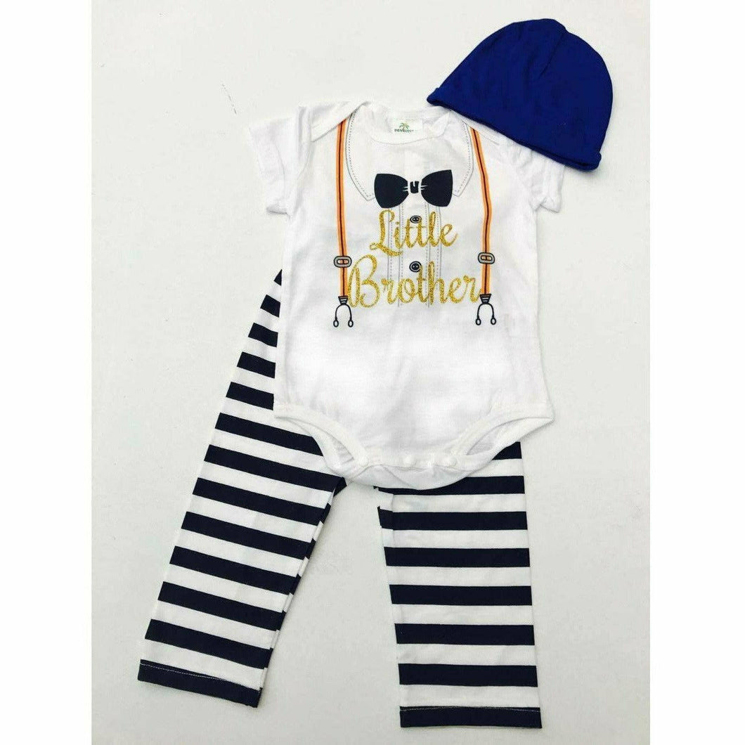 Little Brother Outfit includes Pants, Romper and Hat