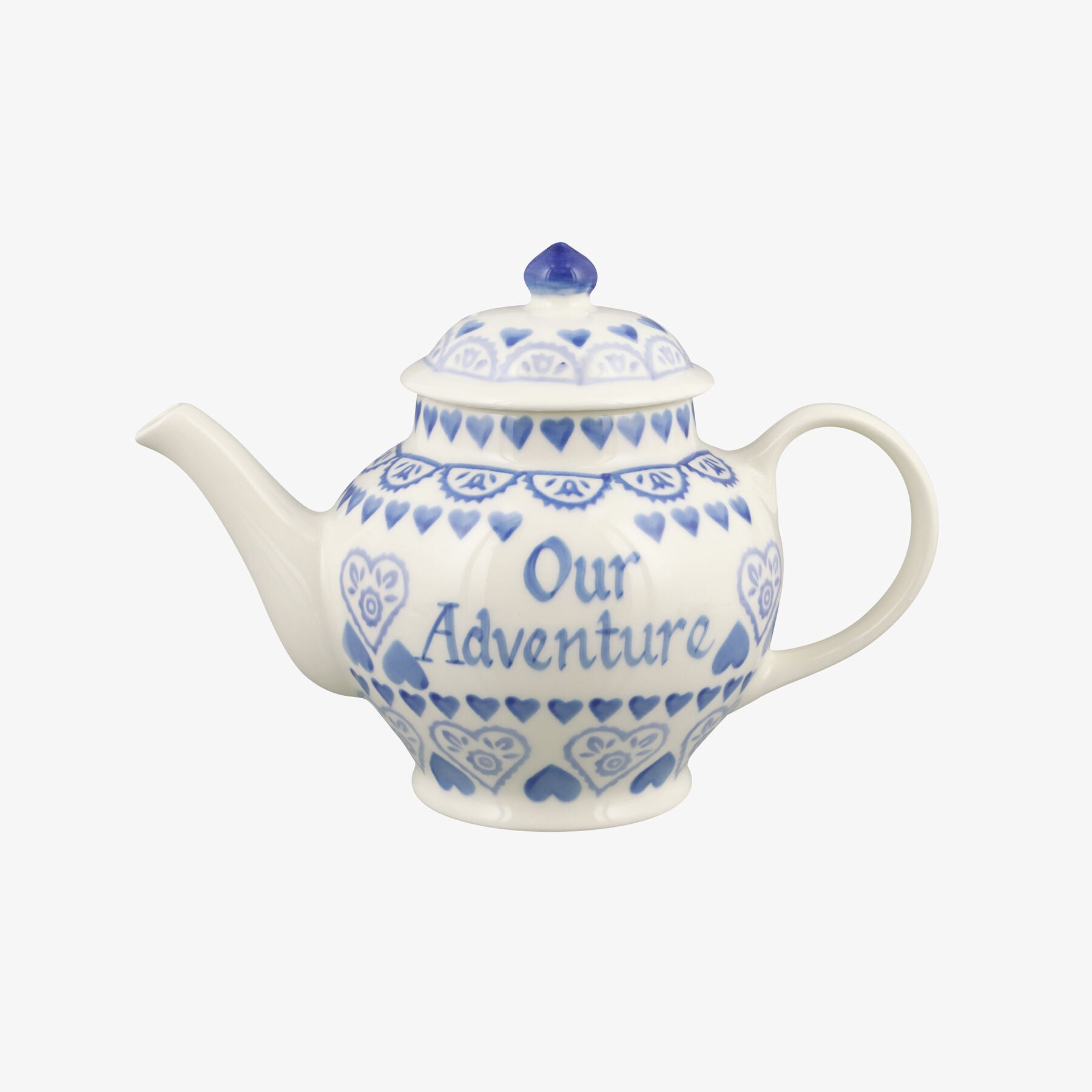 Personalised Blue Sampler 2 Mug Teapot  - Customise Your Own Pottery Earthenware  | Emma Bridgewater