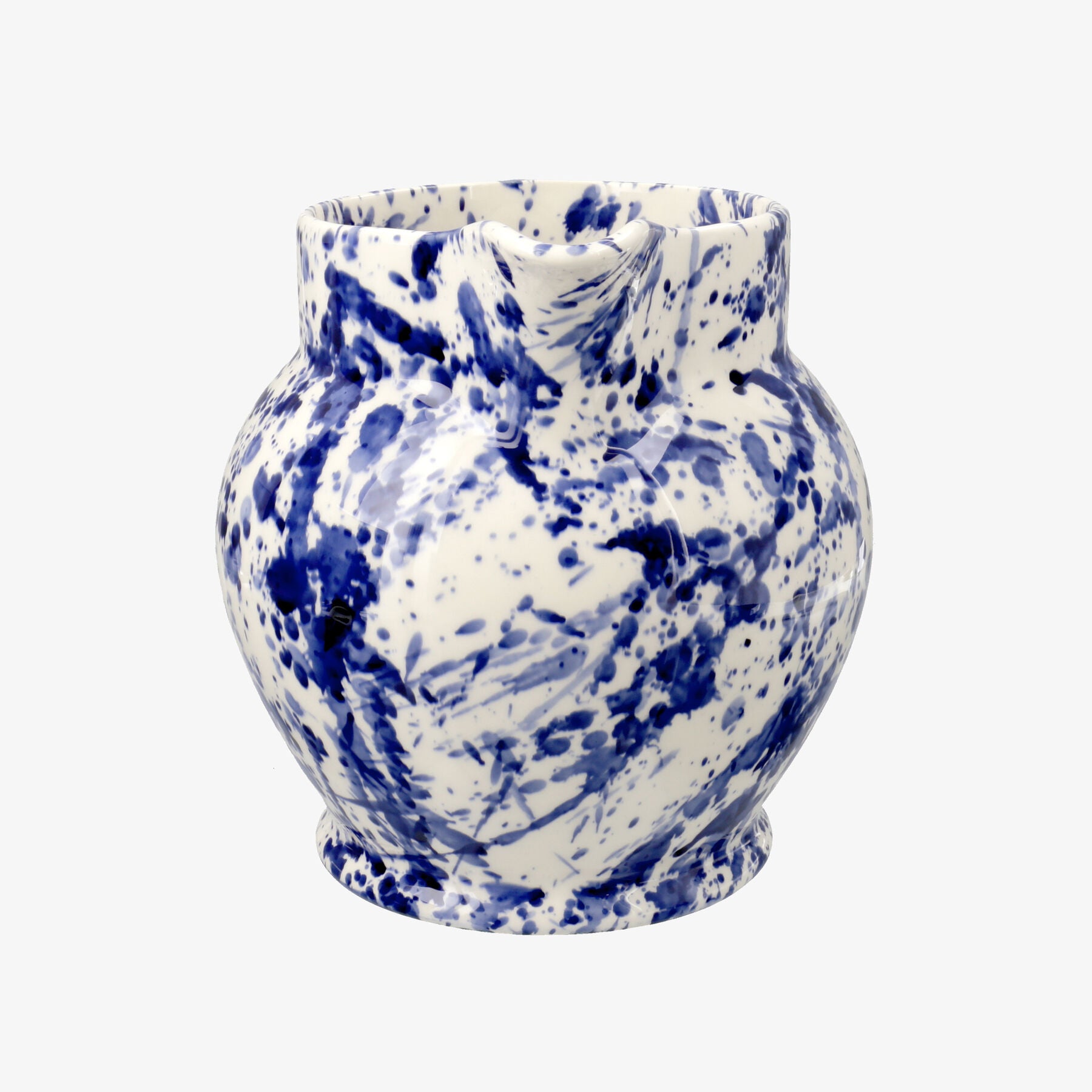 Emma Bridgewater  Blue Splatter 3 Pint Jug - Unique Handmade & Handpainted English Earthenware Decor