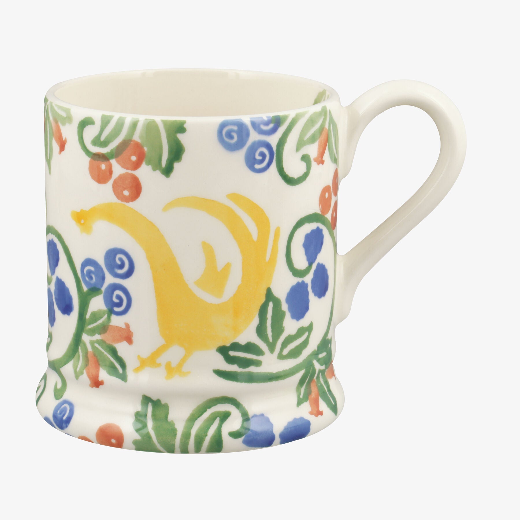Folk 1/2 Pint Mug - Unique Handmade & Handpainted English Earthenware Tea/Coffee Mug  | Emma Bridgew
