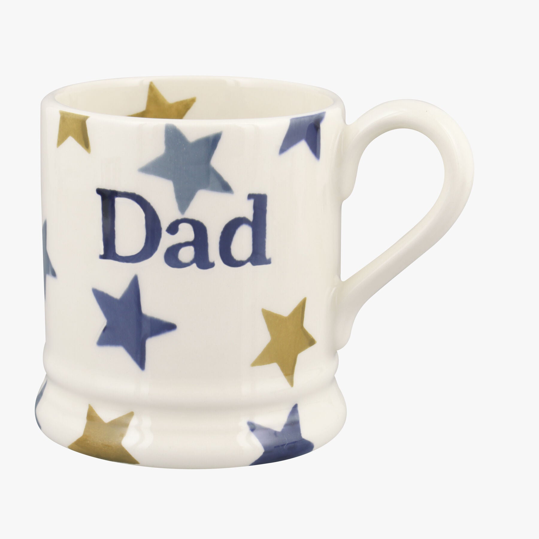 Stormy Stars Dad 1/2 Pint Mug - Unique Handmade & Handpainted English Earthenware Tea/Coffee Mug  | 