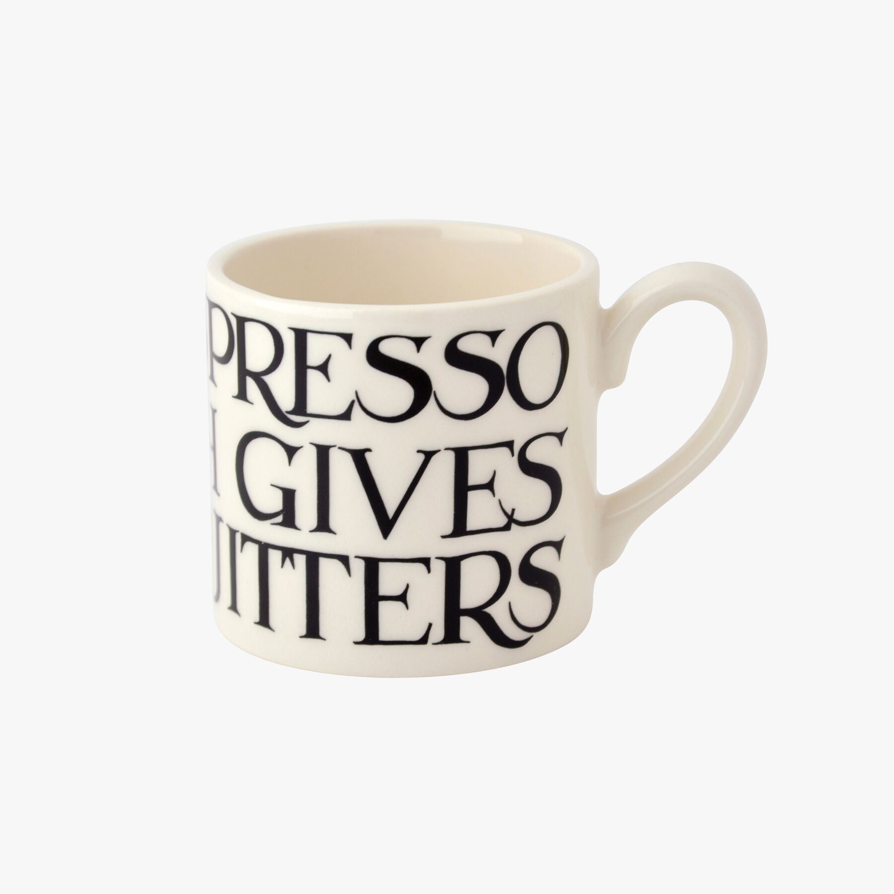 Emma Bridgewater  Black Toast Espresso Mug - Unique Handmade & Handpainted English Earthenware Tea/C