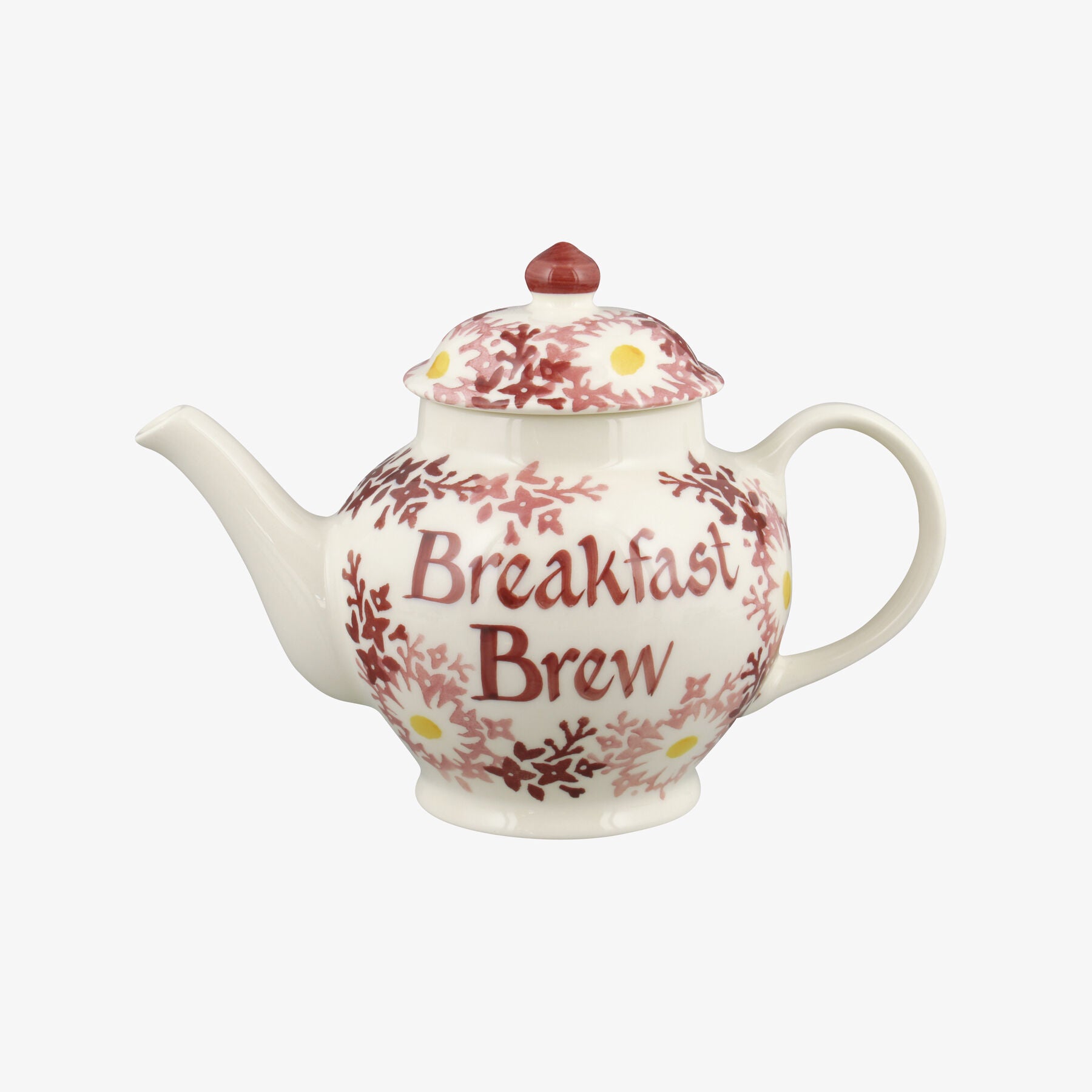 Personalised Pink Daisy Fields 2 Mug Teapot  - Customise Your Own Pottery Earthenware  | Emma Bridge