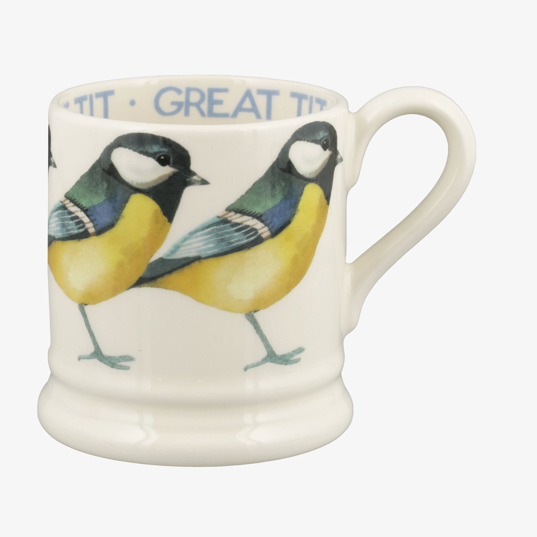 Great Tit 1/2 Pint Mug - Unique Handmade & Handpainted English Earthenware Tea/Coffee Mug  | Emma Br