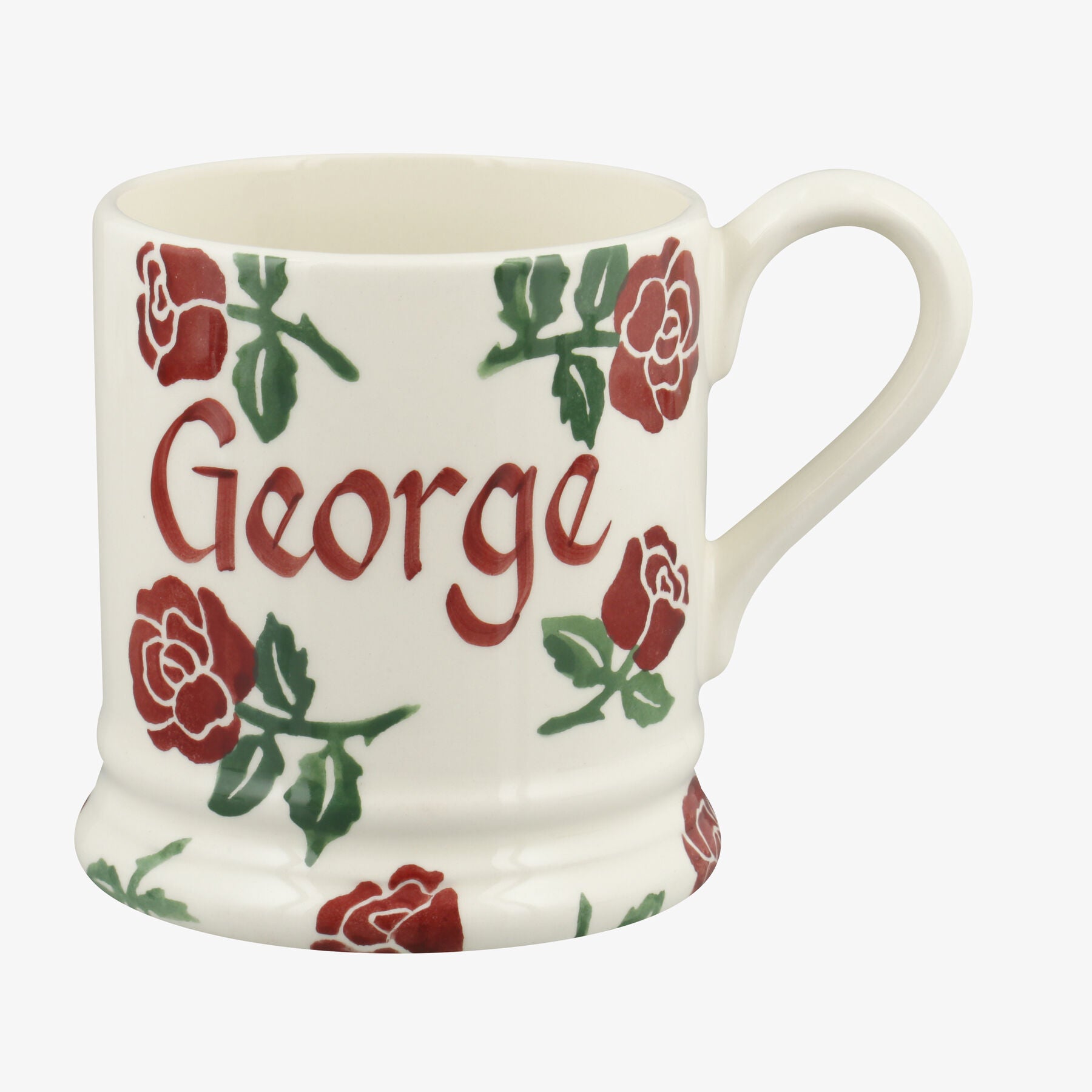 Personalised English Rose 1/2 Pint Mug  - Customise Your Own Pottery Earthenware  | Emma Bridgewater