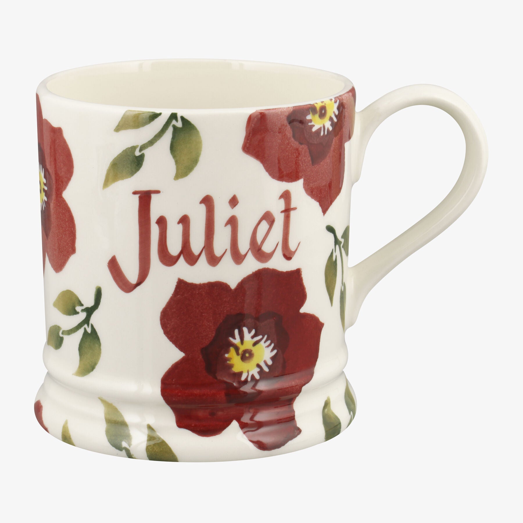 Personalised Christmas Rose 1 Pint Mug  - Customise Your Own Pottery Earthenware  | Emma Bridgewater