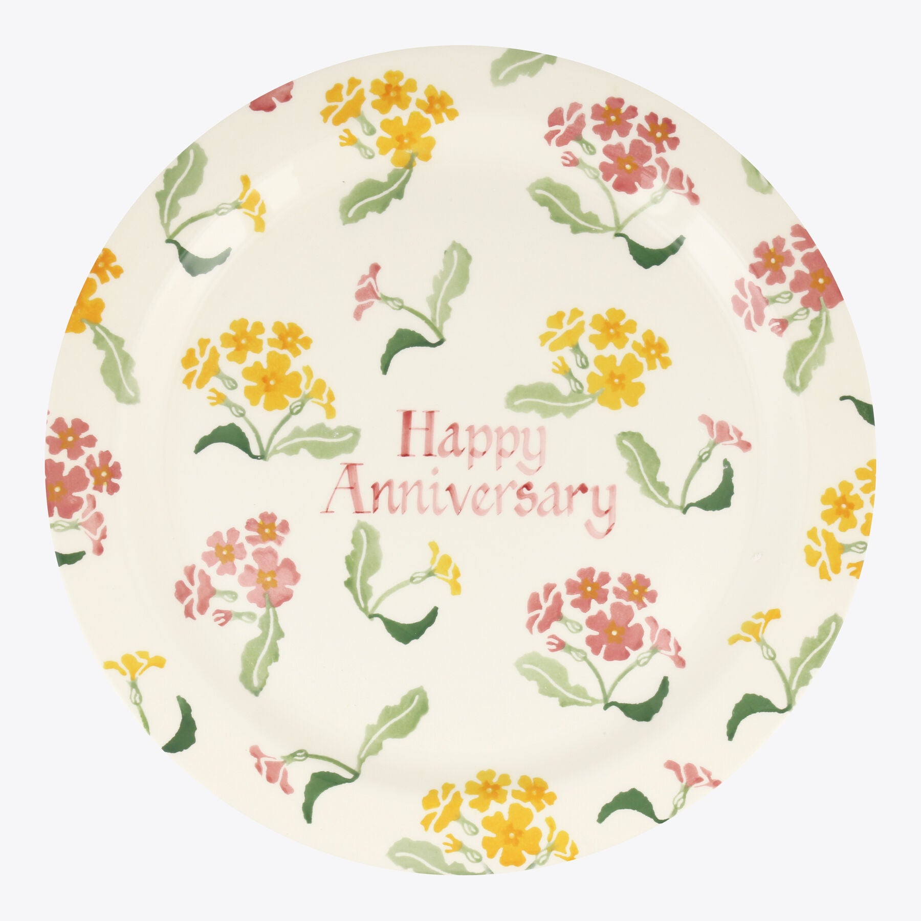 Personalised Pink Primrose Serving Plate  - Customise Your Own Pottery Earthenware  | Emma Bridgewat