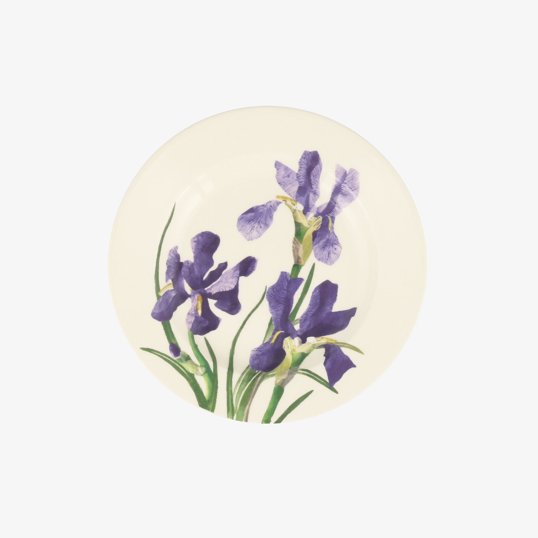 Emma Bridgewater |  Blue Iris 6 1/2 Inch Plate - Unique Handmade & Handpainted English Earthenware B