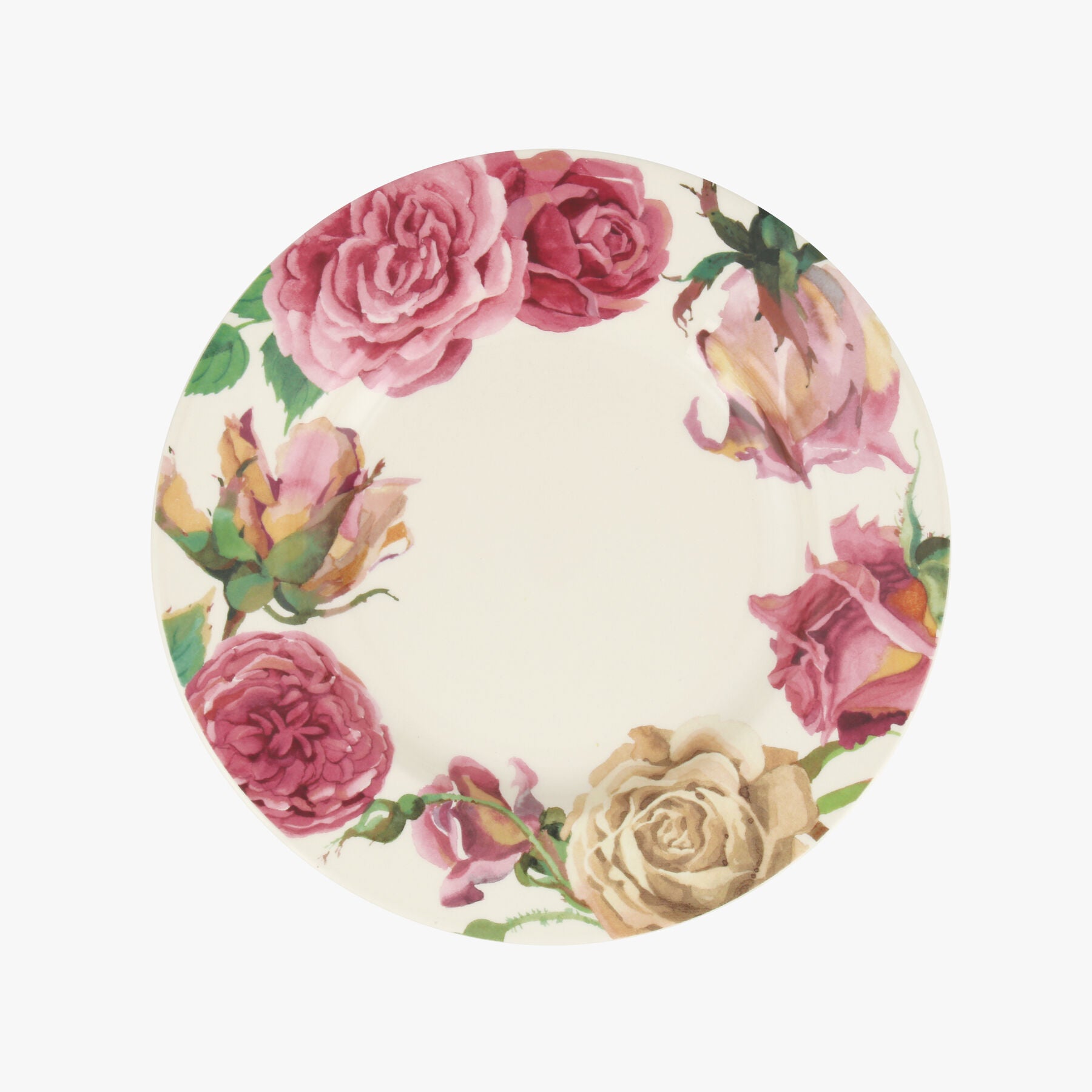 Emma Bridgewater |  Emma Bridgewater  Roses 8 1/2 Inch Plate - Unique Handmade & Handpainted English