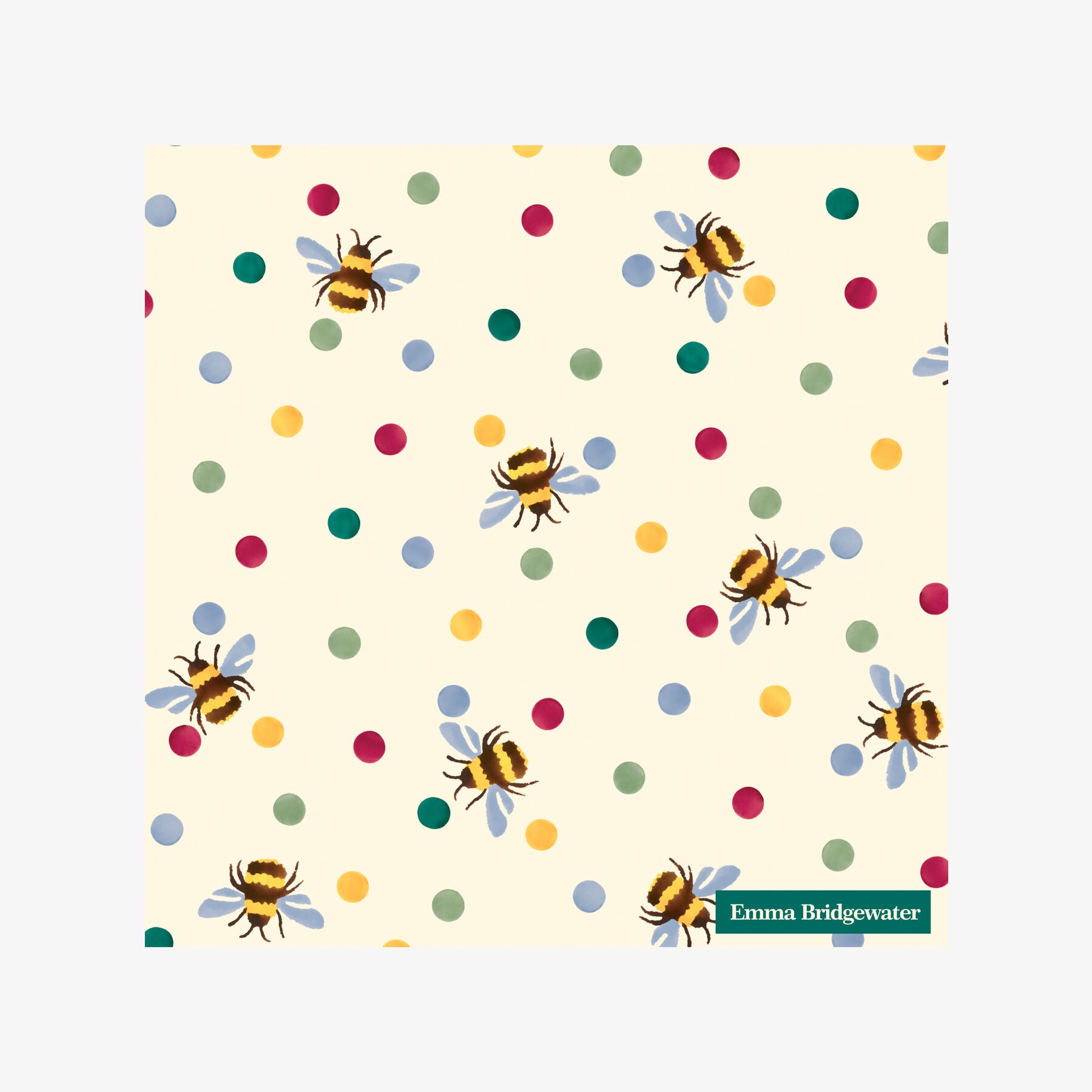 Bumblebee & Small Polka Dot Lunch Napkins (Pack of 20)  | Emma Bridgewater