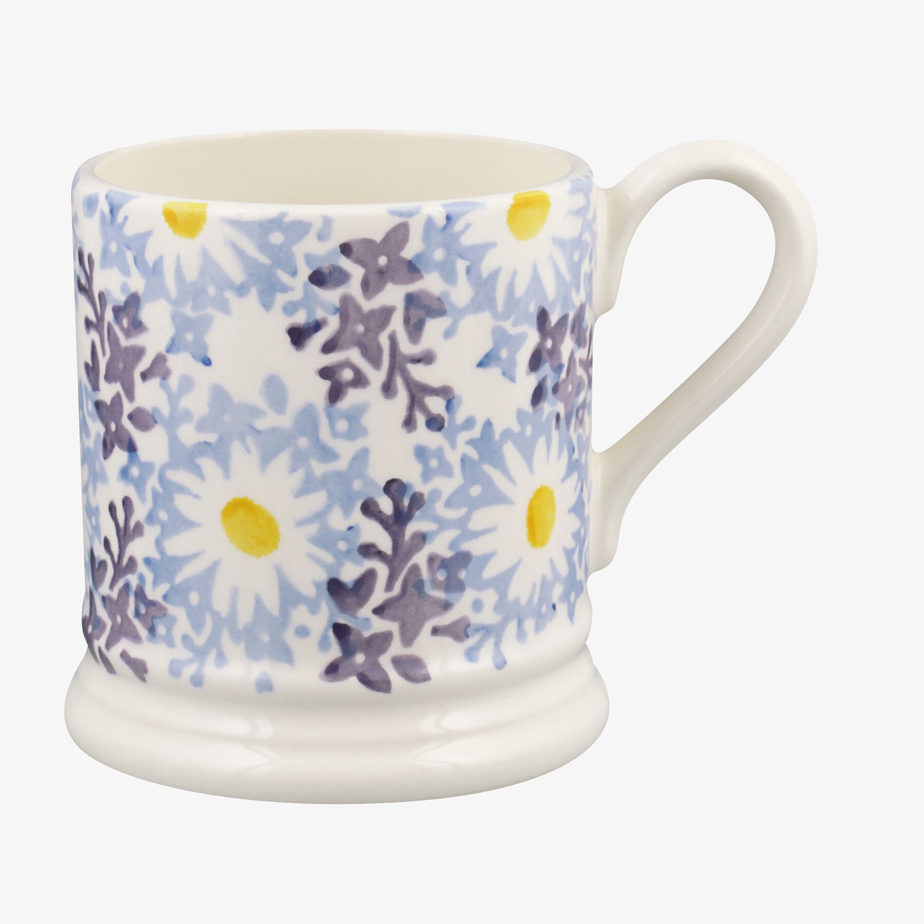 Emma Bridgewater |  Emma Bridgewater  Blue Daisy Fields 1/2 Pint Mug - Unique Handmade & Handpainted