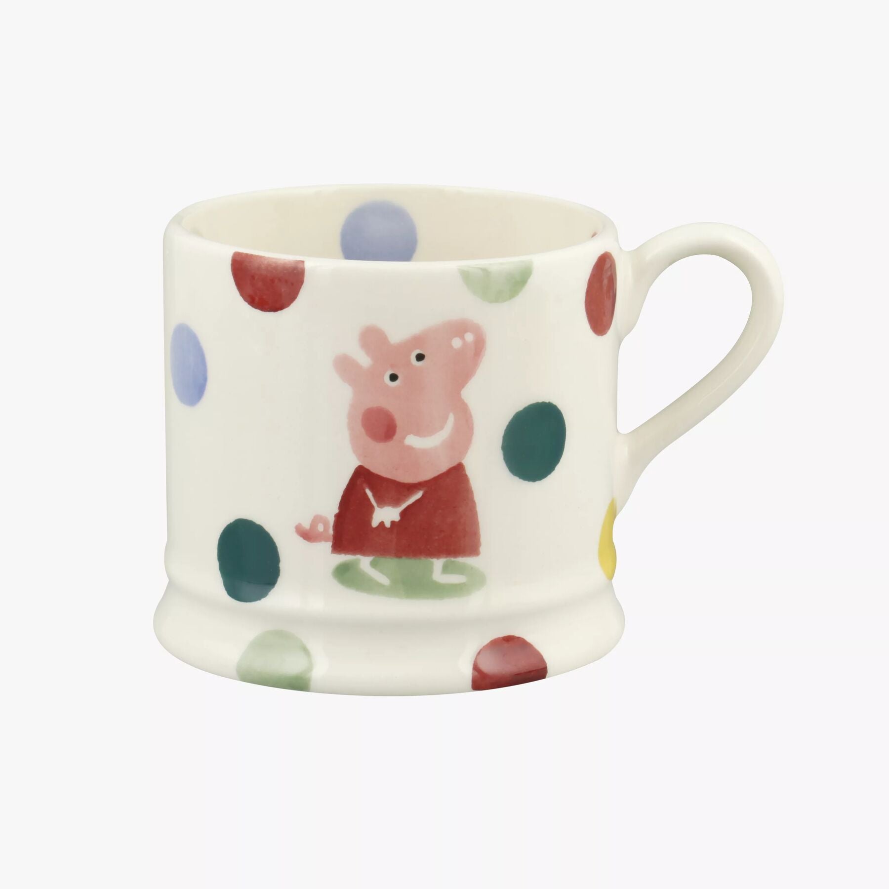 Peppa Pig Small Mug - Unique Handmade & Handpainted English Earthenware Tea/Coffee Mug  | Emma Bridg