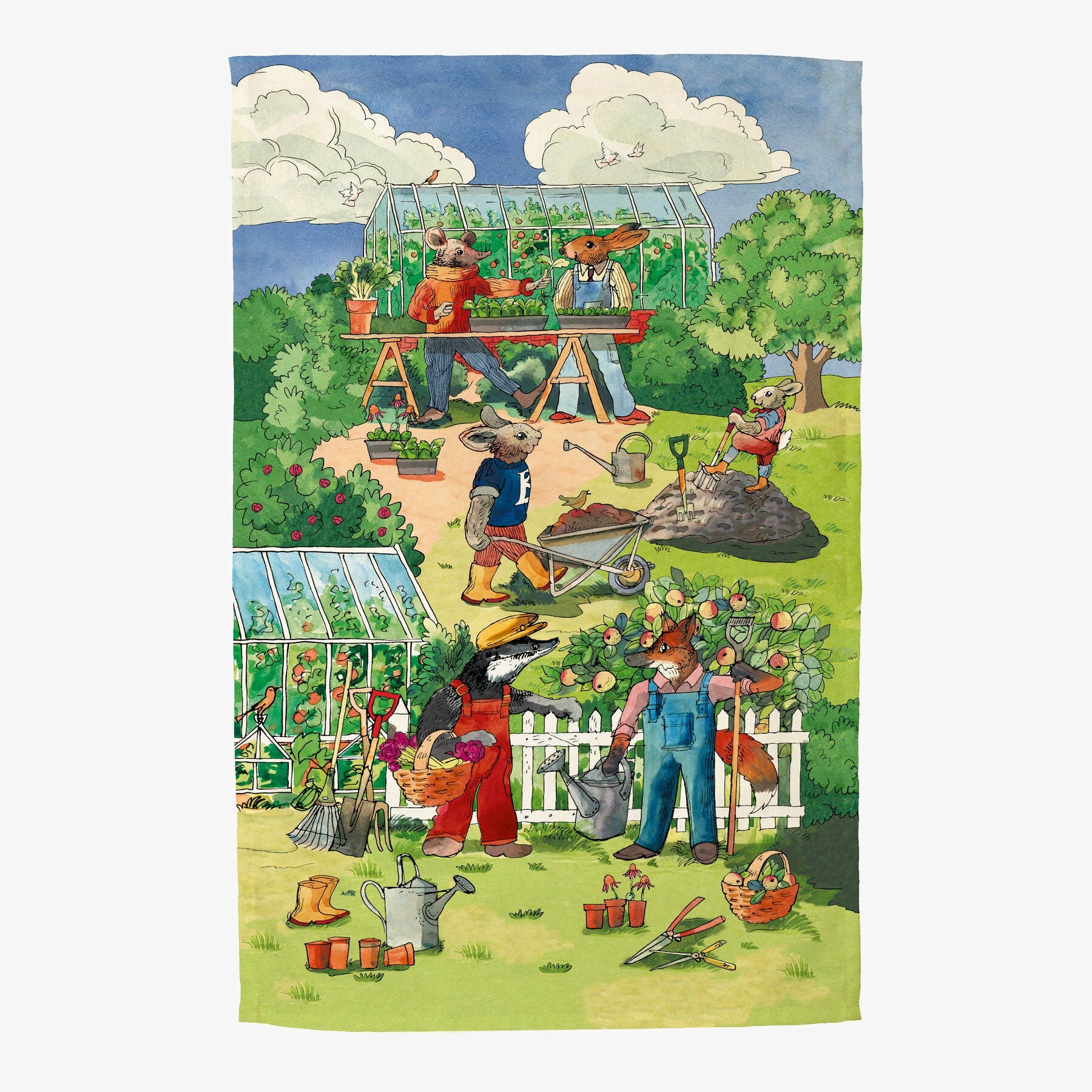 A Year In The Country Gardening Tea Towel  | Emma Bridgewater