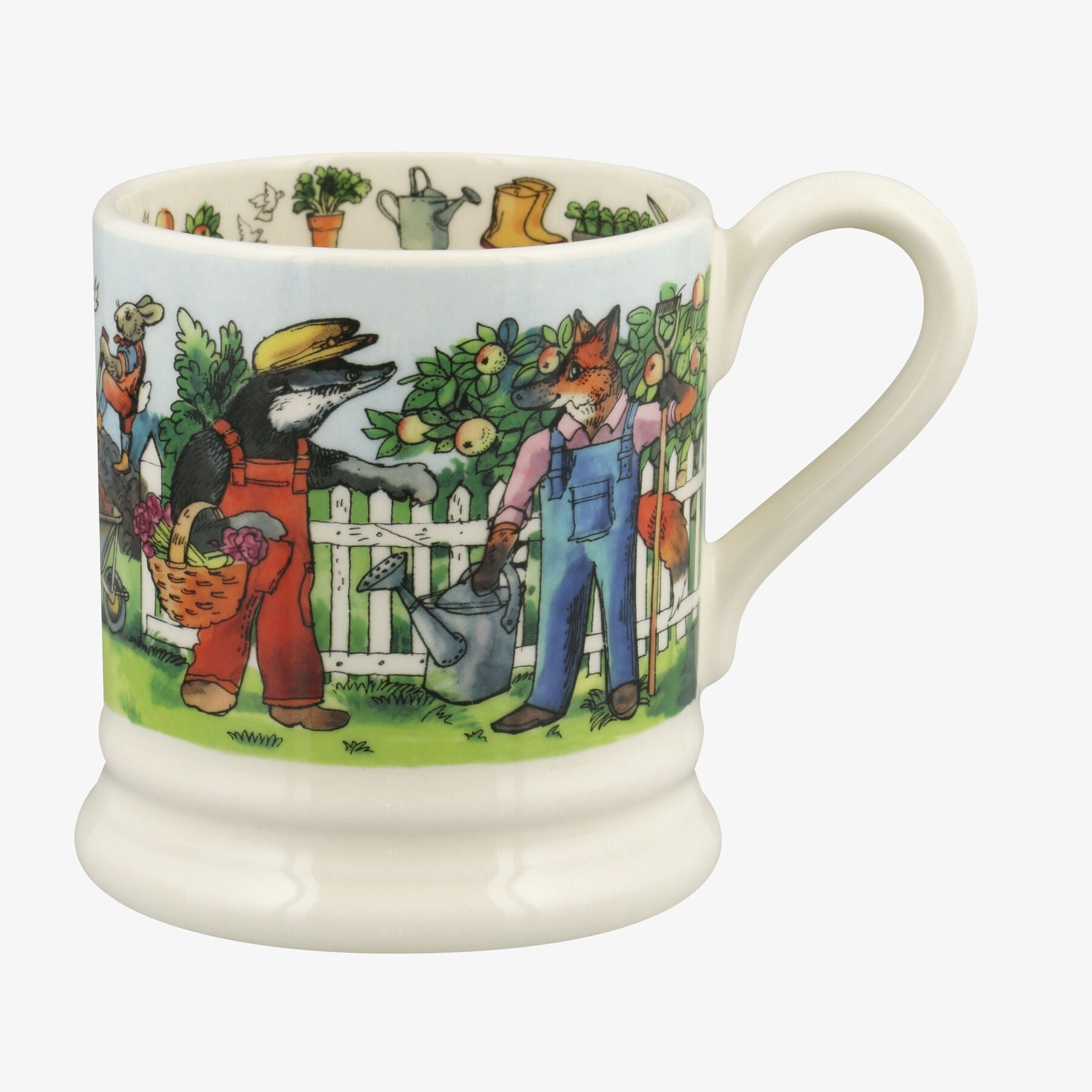 Gardening 1/2 Pint Mug - Unique Handmade & Handpainted English Earthenware Tea/Coffee Mug  | Emma Br