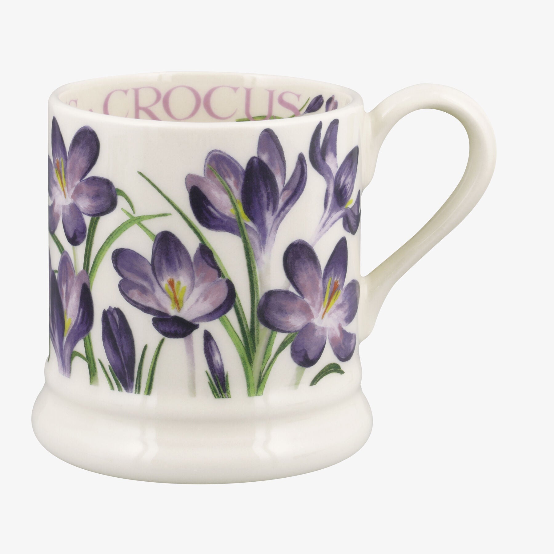 Crocus 1/2 Pint Mug - Unique Handmade & Handpainted English Earthenware Tea/Coffee Mug  | Emma Bridg