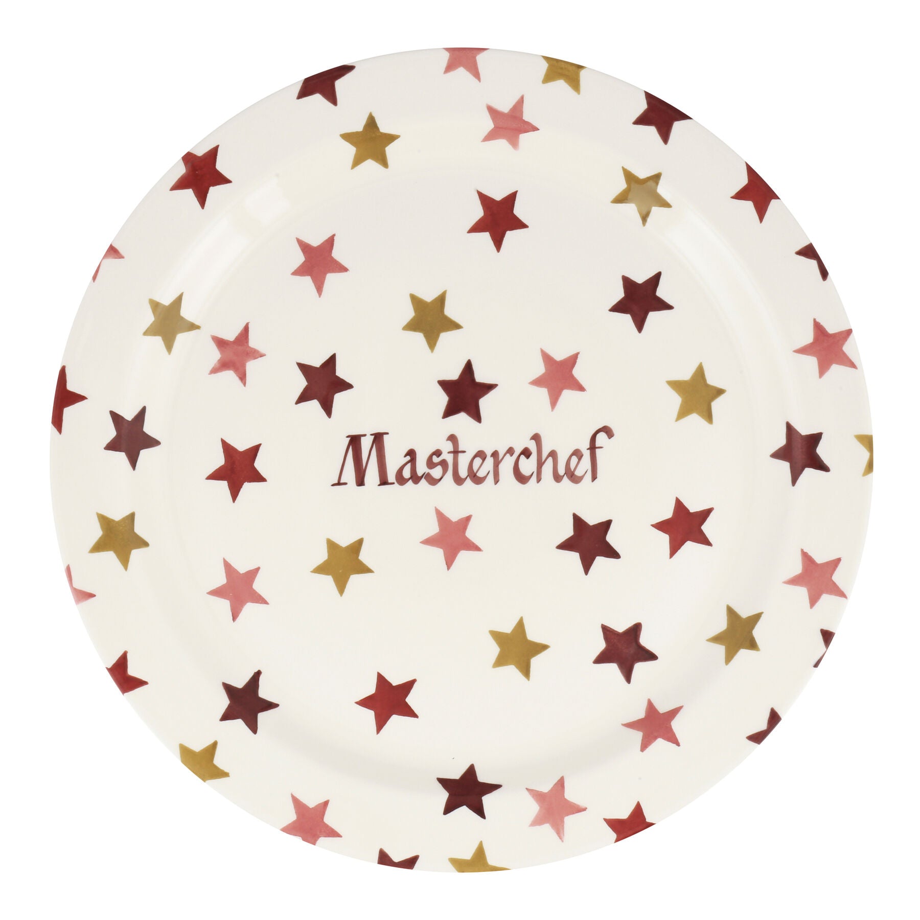 Personalised Pink & Gold Stars Serving Plate  - Customise Your Own Pottery Earthenware  | Emma Bridg