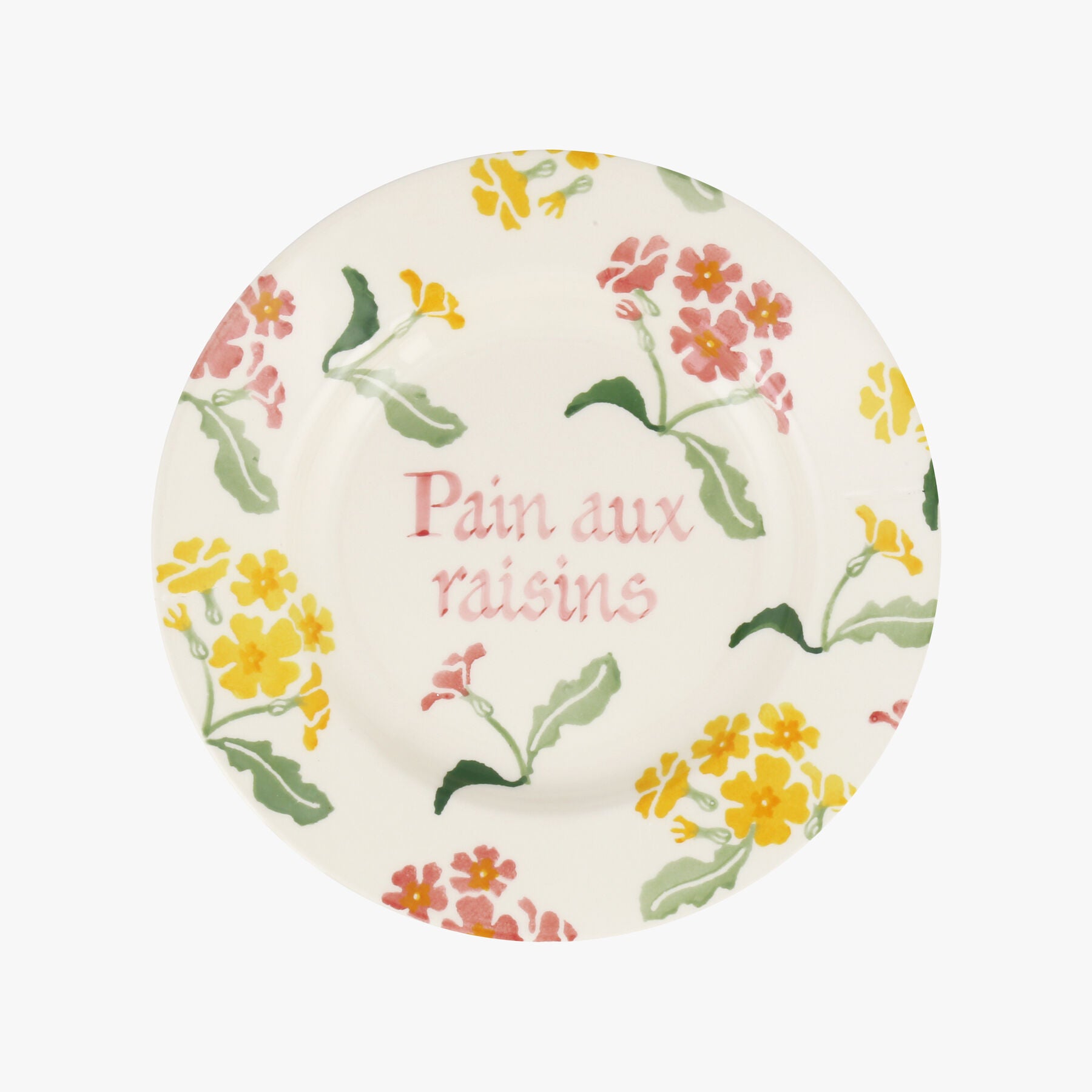 Personalised Pink Primrose 8 1/2 Inch Plate  - Customise Your Own Pottery Earthenware  | Emma Bridge