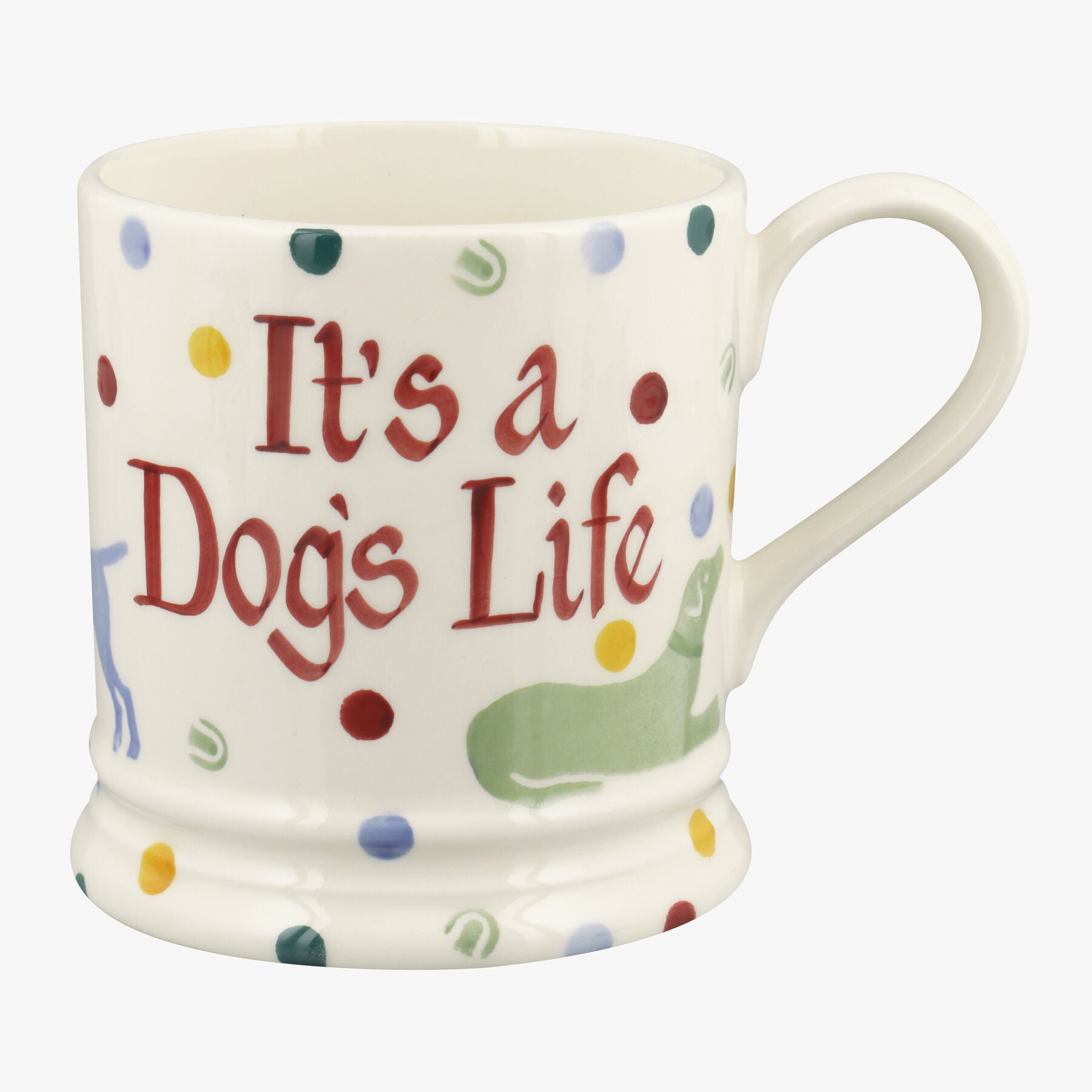 Personalised Polka Dogs 1 Pint Mug  - Customise Your Own Pottery Earthenware  | Emma Bridgewater