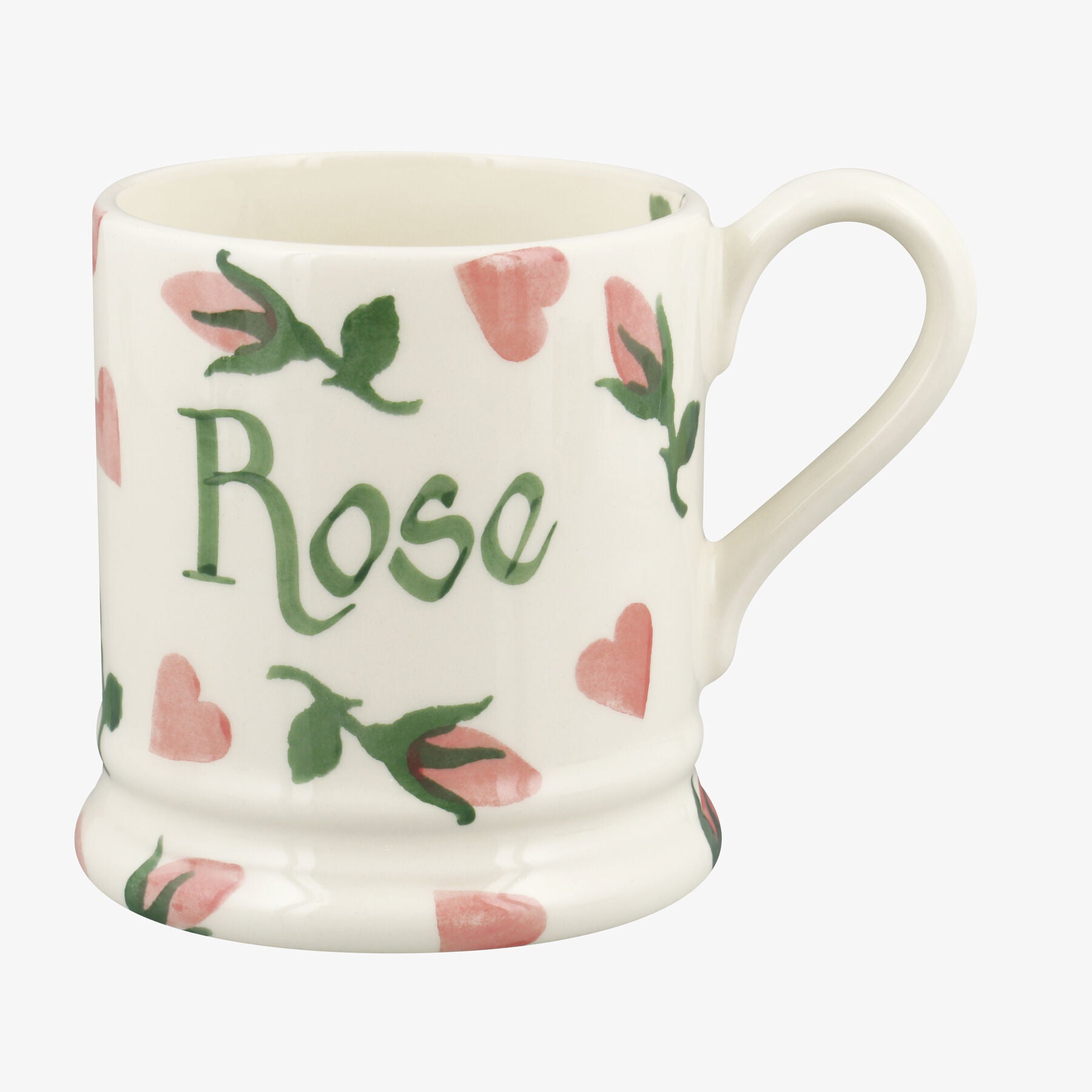 Emma Bridgewater  Personalised Little Rose Bud 1/2 Pint Mug  - Customise Your Own Pottery Earthenwar