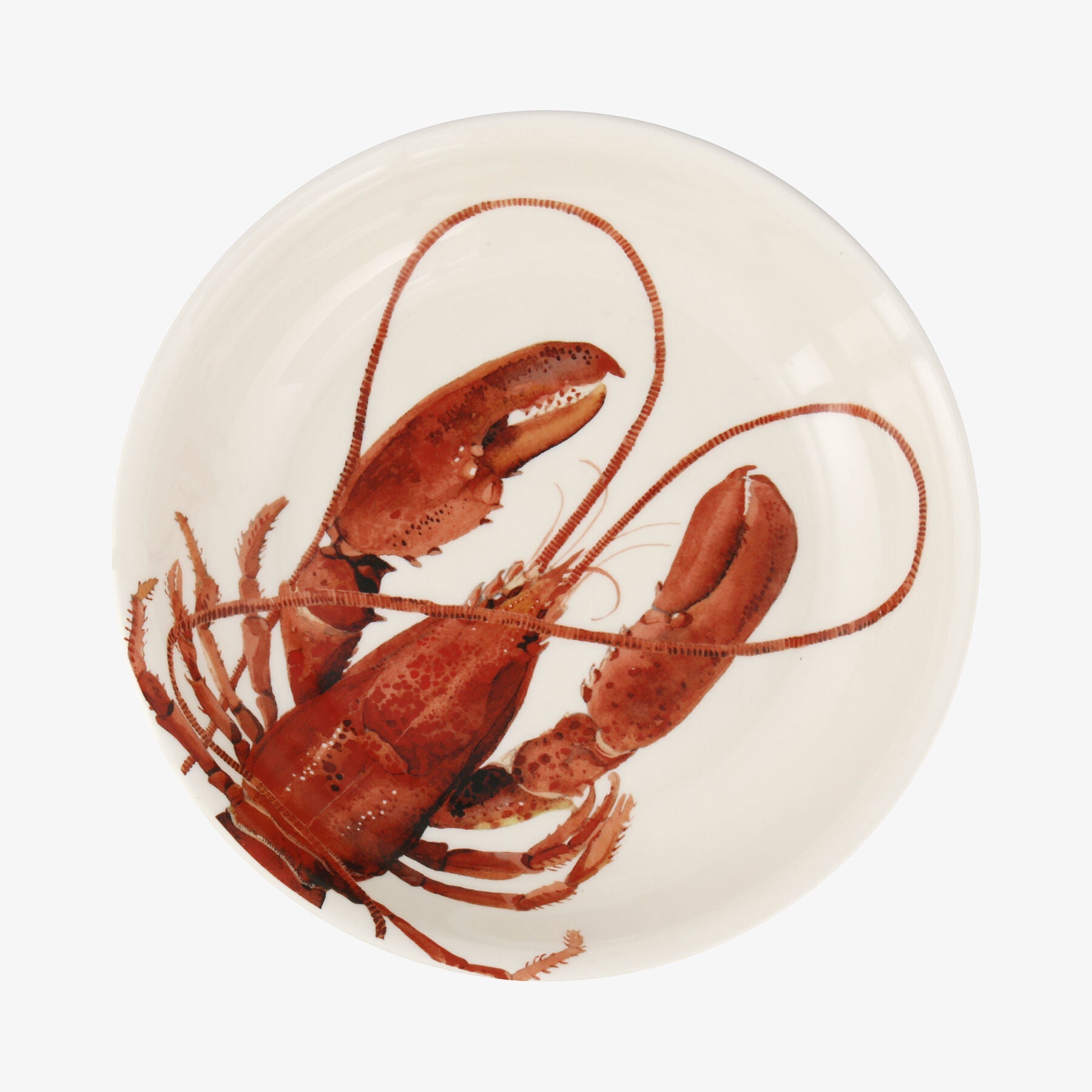 Lobster Medium Pasta Bowl - Unique Handmade & Handpainted English Earthenware Decorative Plates  | E