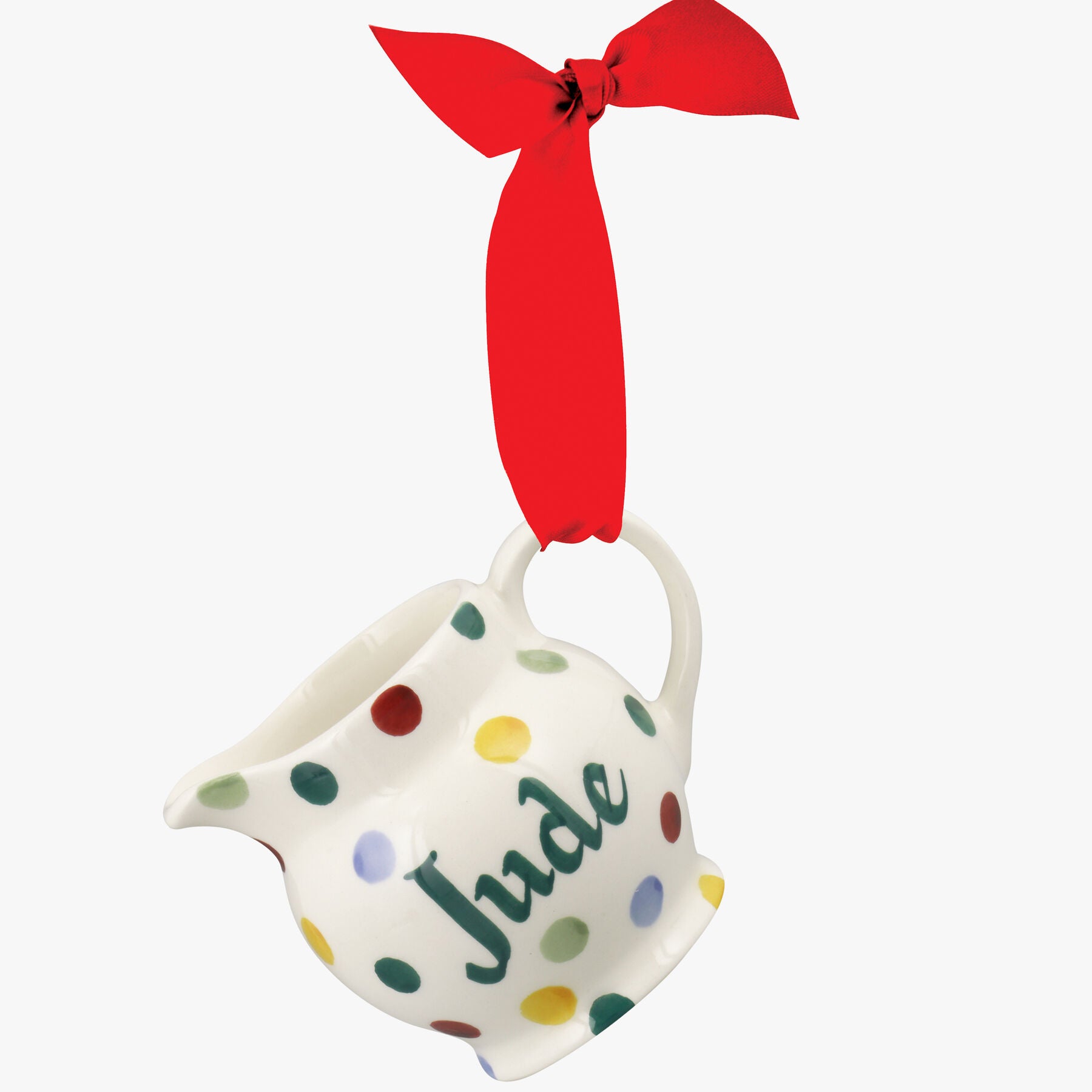 Personalised Polka Dot Tiny Jug Decoration  - Customise Your Own Pottery Perfect For Decorating The 