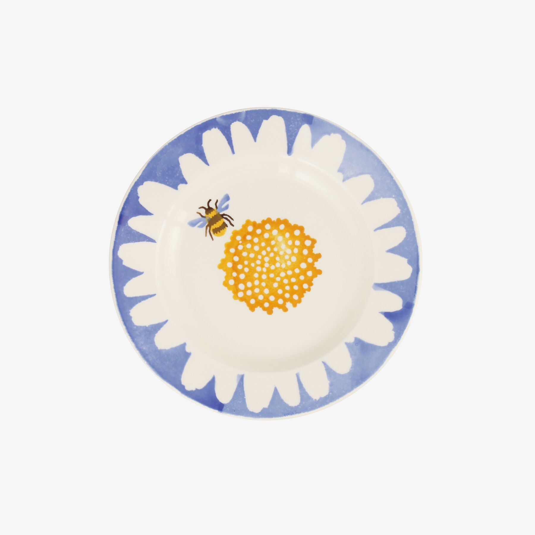 Emma Bridgewater |  Daisy Lavender 6 1/2 Inch Plate - Unique Handmade & Handpainted English Earthenw