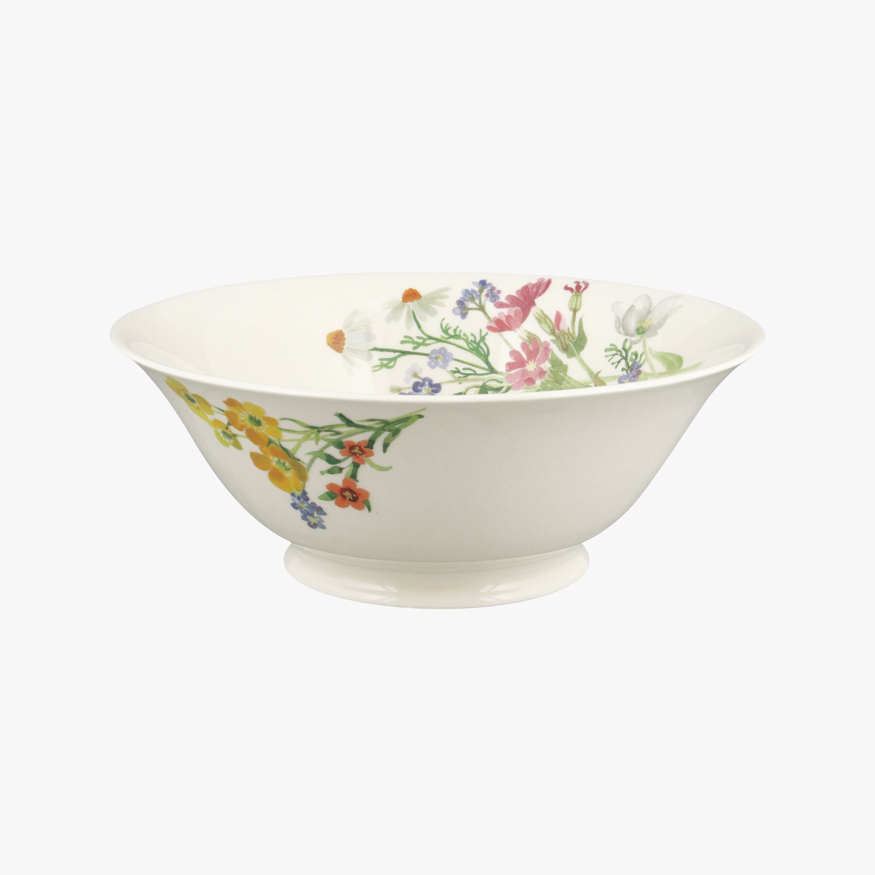 Wild Flowers Small Serving Bowl - Unique Handmade & Handpainted English Earthenware Decorative Plate