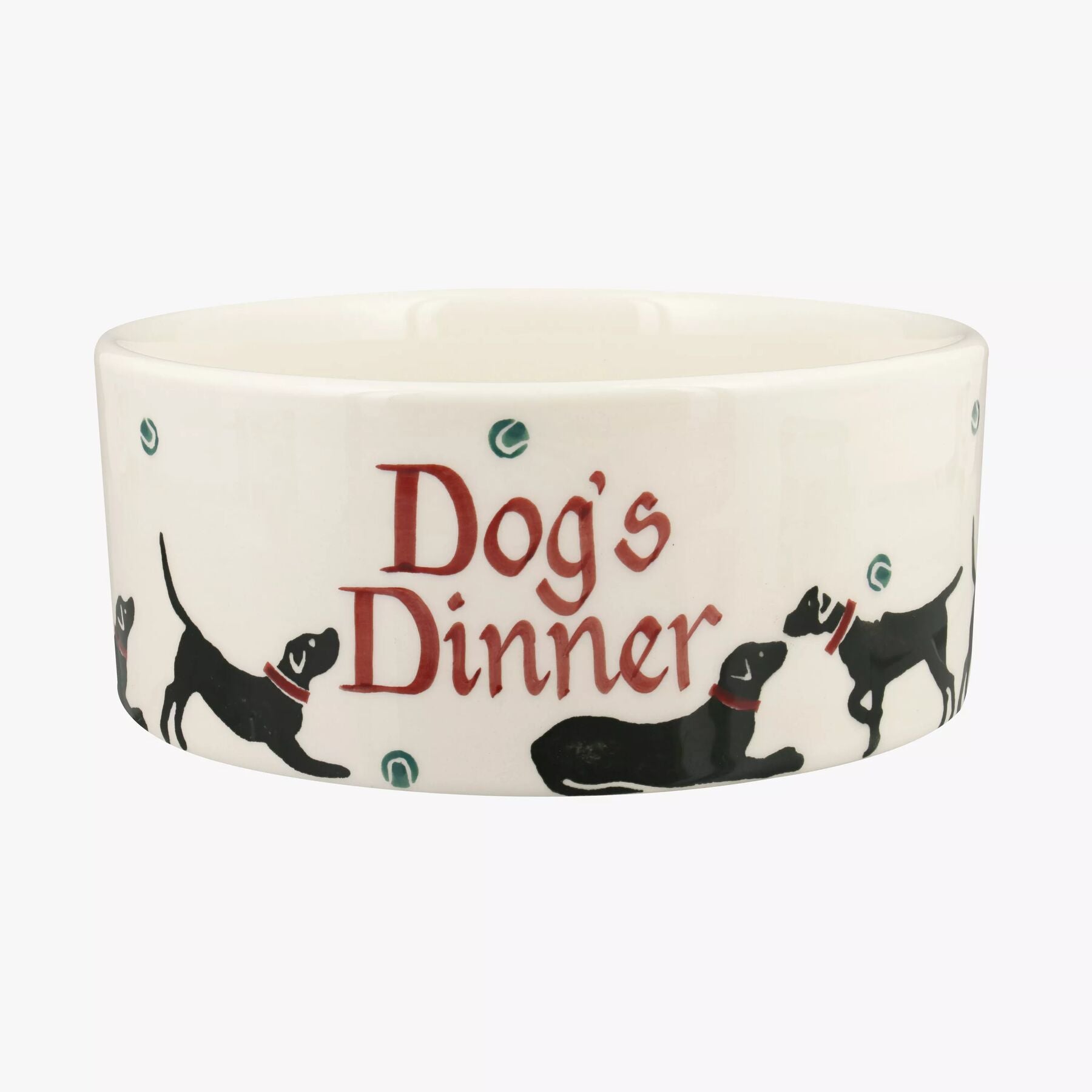 Personalised Black Labrador Large Pet Bowl  - Customise Your Own Pottery Earthenware  | Emma Bridgew