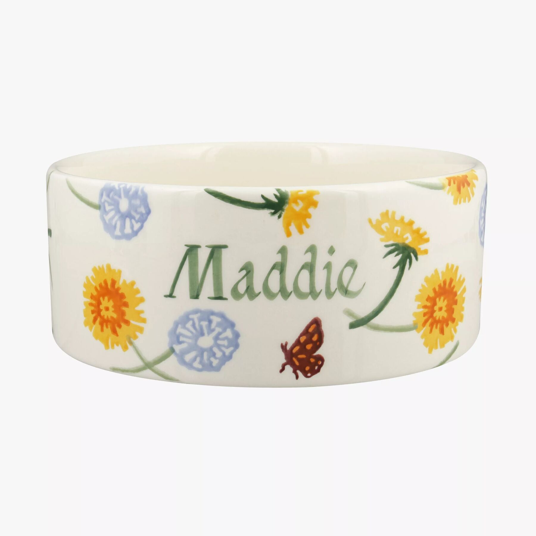 Personalised Dandelion Large Pet Bowl  - Customise Your Own Pottery Earthenware  | Emma Bridgewater