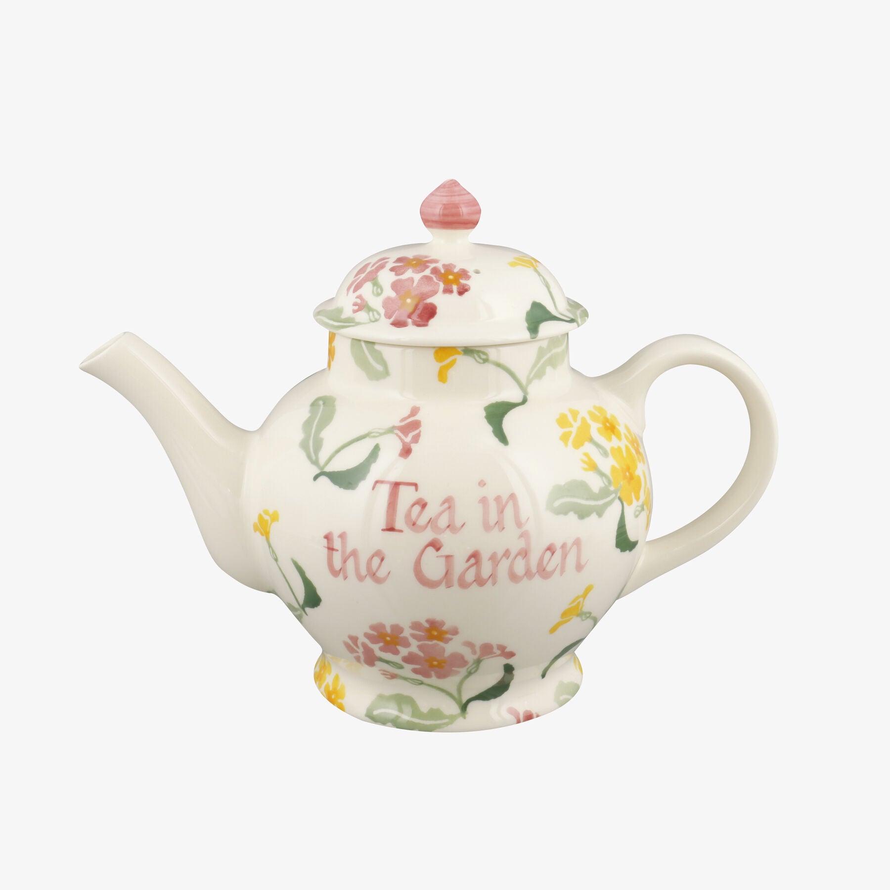 Personalised Pink Primrose 2 Mug Teapot  - Customise Your Own Pottery Earthenware  | Emma Bridgewate