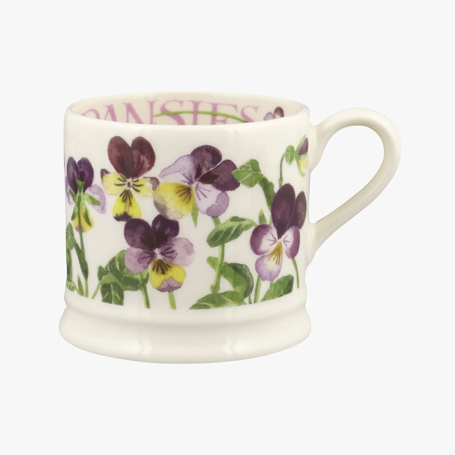 Emma Bridgewater |  Heartsease Pansies Small Mug - Unique Handmade & Handpainted English Earthenware